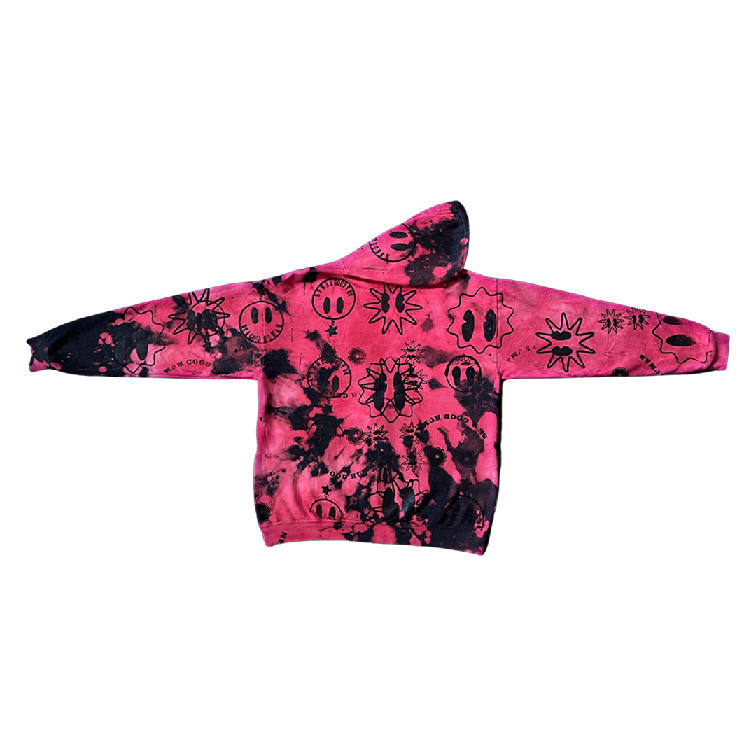 BAGH Signature zip up hoodie bleached red